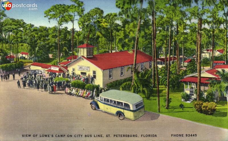 Pictures of St. Petersburg, Florida: View of Lowe´s Camp on City Bus Line