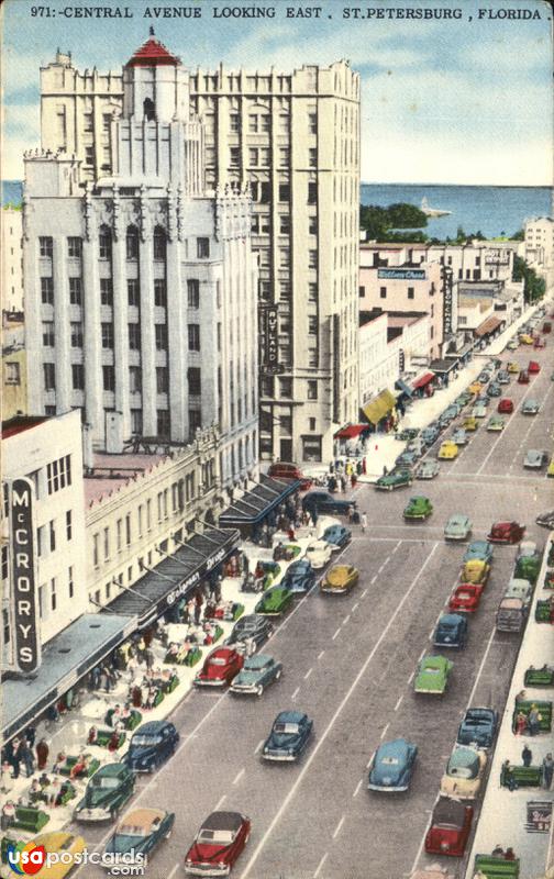 Pictures of St. Petersburg, Florida: Central Avenue, looking East