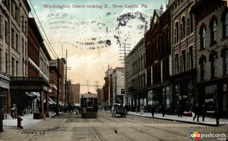 Pictures of New Castle, Pennsylvania: Washington Street, looking East