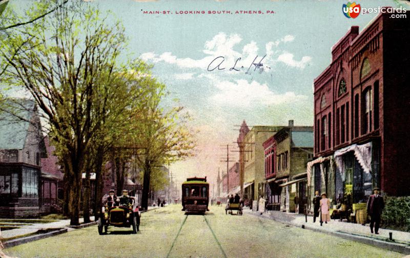 Pictures of Athens, Pennsylvania: Main Street, looking South