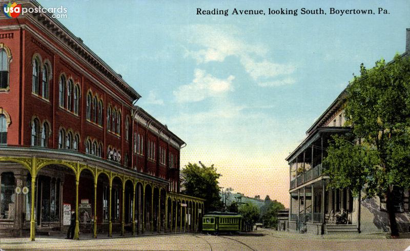 Pictures of Boyertown, Pennsylvania: Reading Avenue, looking South