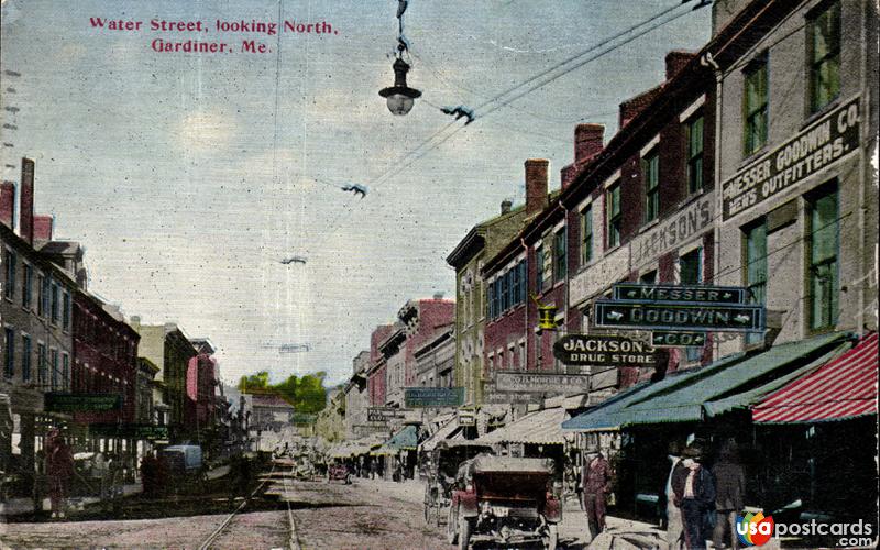 Pictures of Gardiner, Maine: Water Street, looking North