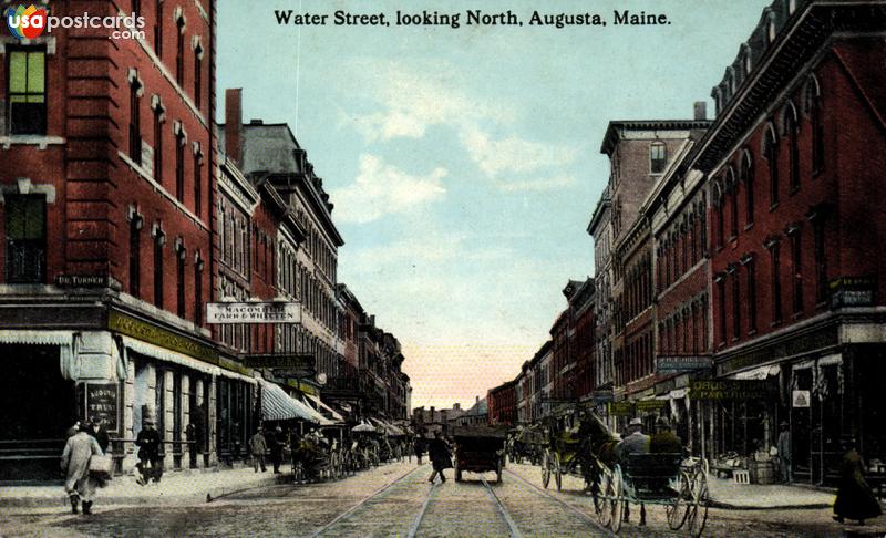 Pictures of Augusta, Maine: Water Street, looking North