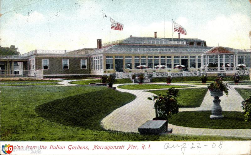 Pictures of Narragansett Pier, Rhode Island: Casino from the Italian Gardens