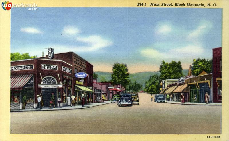 Pictures of Black Mountain, North Carolina: Main Street