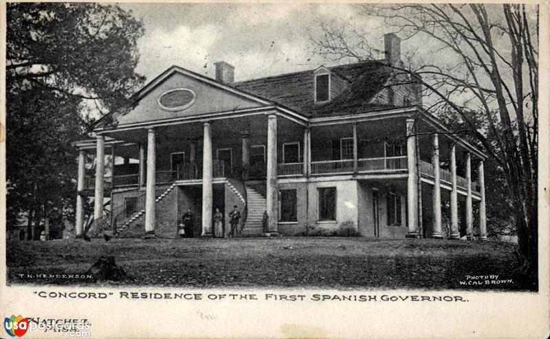 Pictures of Natchez, Mississippi: Concord, residence of first Spanish governor