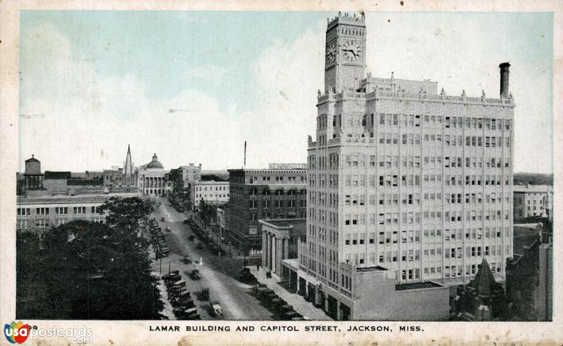 Pictures of Jackson, Mississippi: Lamar Building and Capitol Street