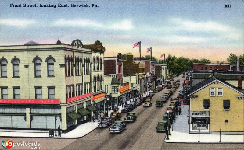 Pictures of Berwick, Pennsylvania: Front Street, looking East