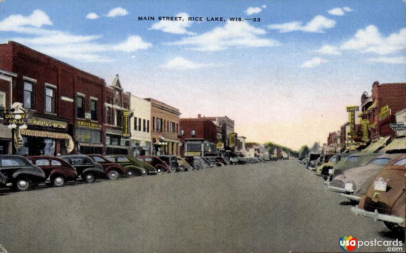 Pictures of Rice Lake, Wisconsin: Main Street