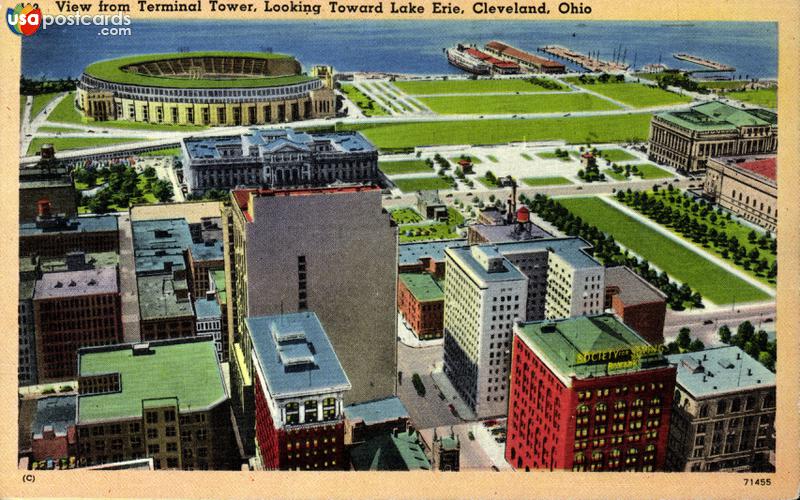 Pictures of Cleveland, Ohio: View from Terminal Tower, looking toward Lake Erie