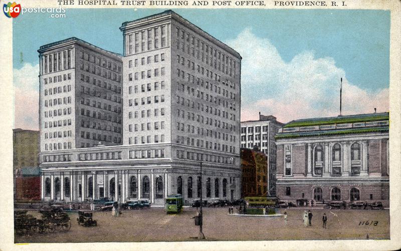 Pictures of Providence, Rhode Island: The Hospital, trust Building and Post Office