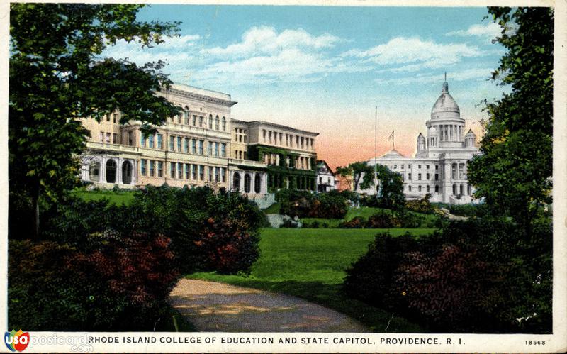 Pictures of Providence, Rhode Island: Rhode Island College of Education and State Capitol