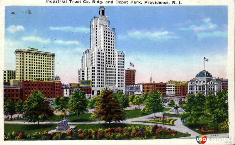 Pictures of Providence, Rhode Island: Industrial Trust Company Building and Depot Park