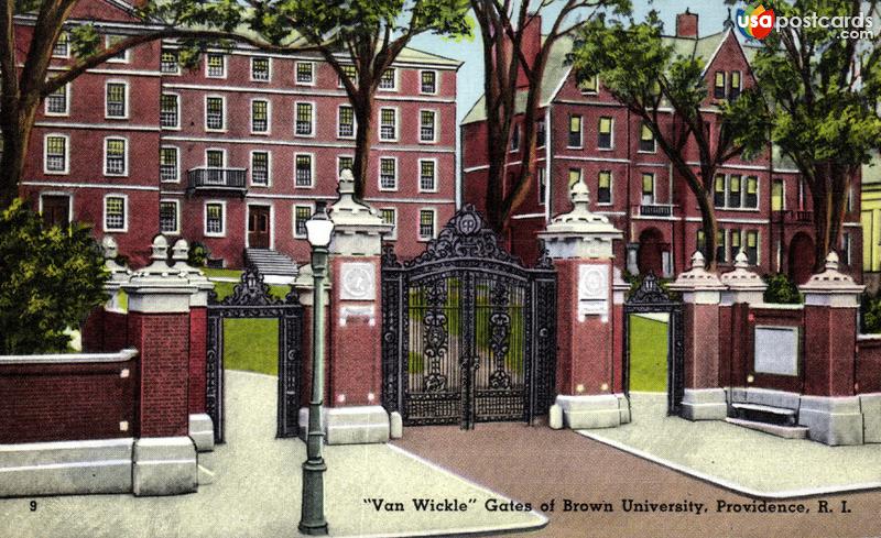 Pictures of Providence, Rhode Island: Van Wickle, Gates of Brown University