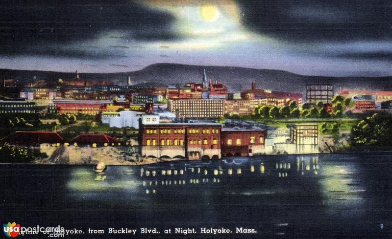 Pictures of Holyoke, Massachusetts: Skyline of Holyoke, from Buckley Boulevard