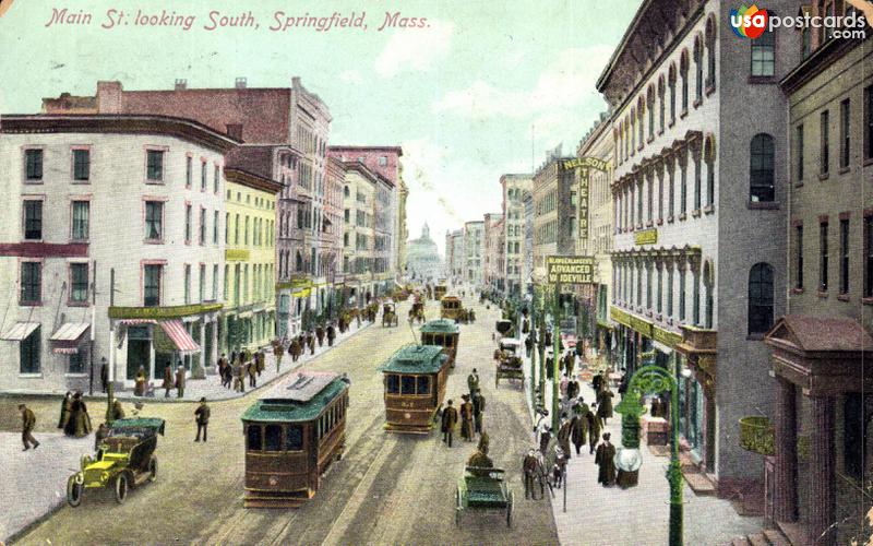 Pictures of Springfield, Massachusetts: Main Street, looking South