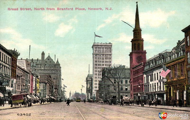 Pictures of Newark, New Jersey: Broad Street, North from Branford Place