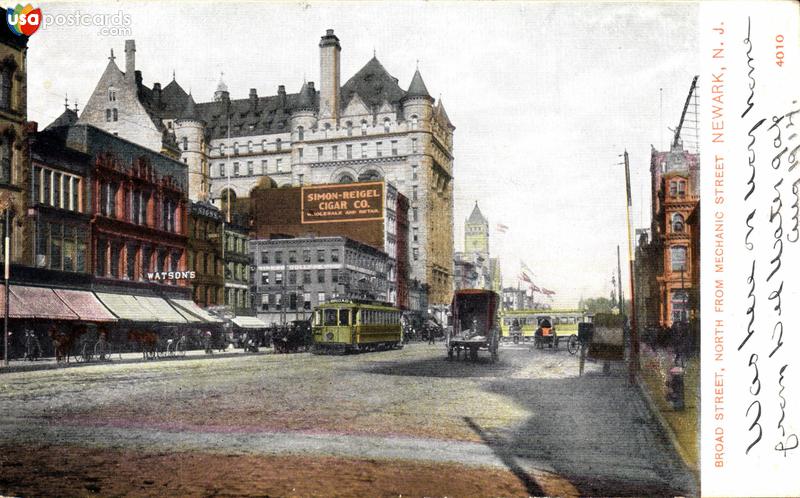 Pictures of Newark, New Jersey: Broad Street, North from Mechanic Street