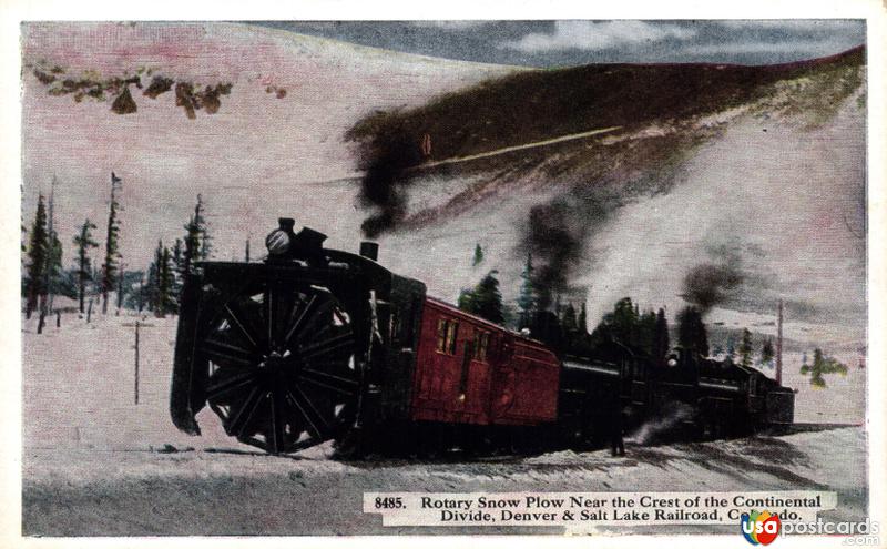 Pictures of Denver, Colorado: Rotary Snow Plow Near the Creast of the Continental Divide