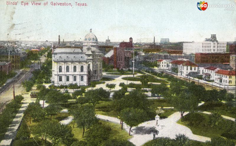 Pictures of Galveston, Texas: Birds´ Eye View of Galveston