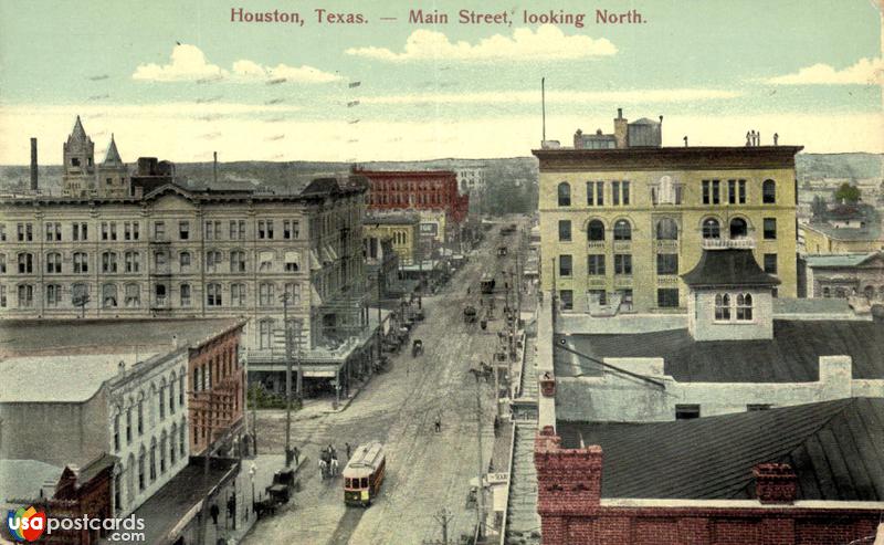 Pictures of Houston, Texas: Main Street, looking North