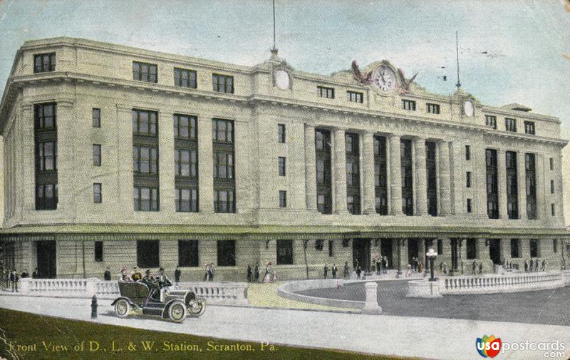 Pictures of Scranton, Pennsylvania: Front View of D. L. & W. Station