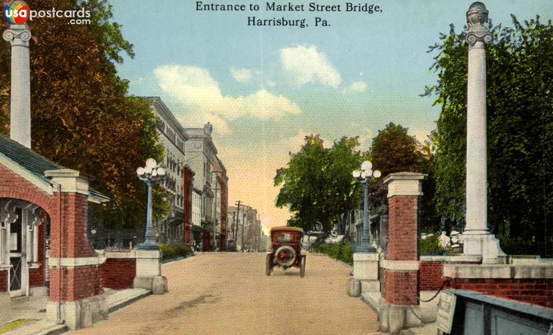 Pictures of Harrisburg, Pennsylvania: Entrance to Market Street Bridge