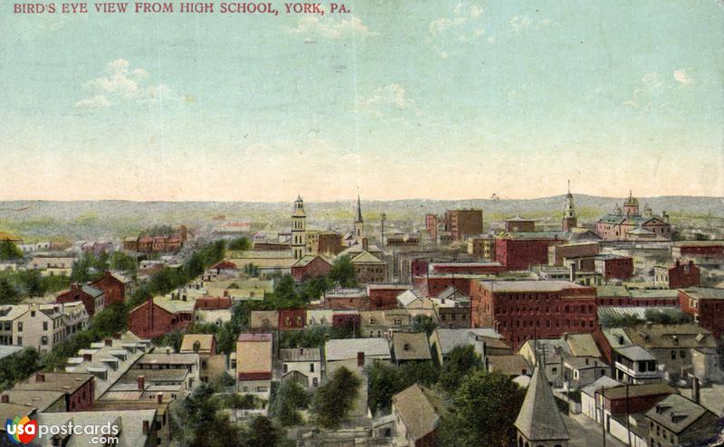 Pictures of York, Pennsylvania: Bird´s Eye View from High School