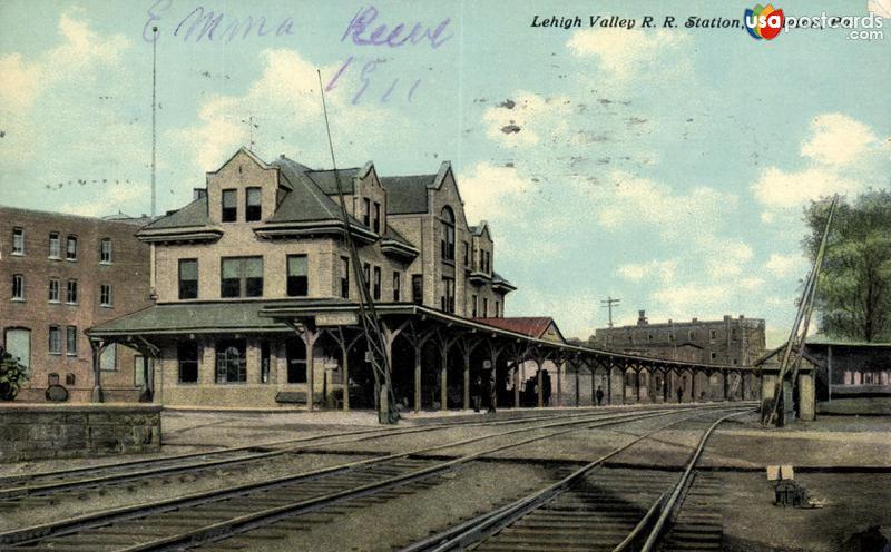 Pictures of Hazleton, Pennsylvania: Lehigh Valley R. R. Station