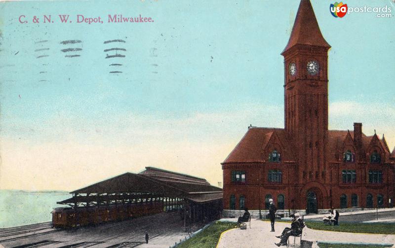 Pictures of Milwaukee, Wisconsin: C. & N. W. Depot