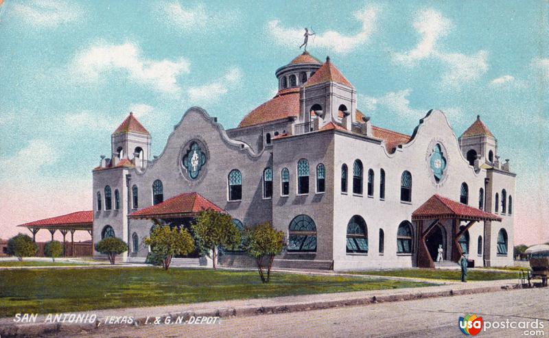 Pictures of San Antonio, Texas: I. & G. N. Depot