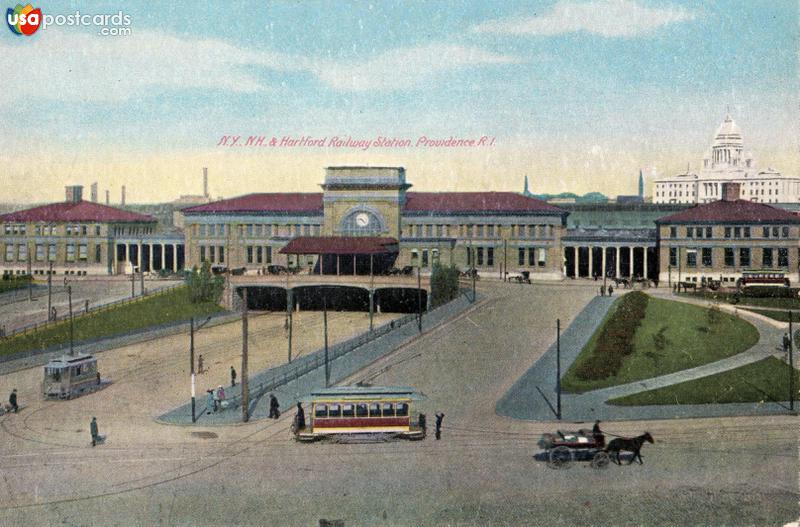 Pictures of Providence, Rhode Island: N. Y. NH. & Hartford Railway Station