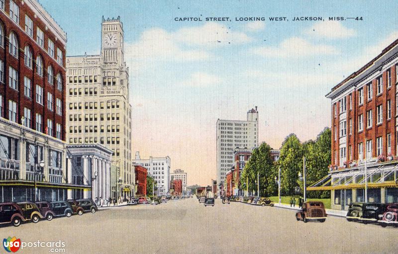 Pictures of Jackson, Mississippi: Capitol Street, Looking West