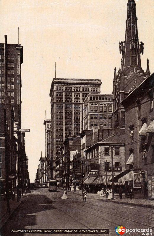 Pictures of Cincinnati, Ohio: Fourth Street looking West from Main St.