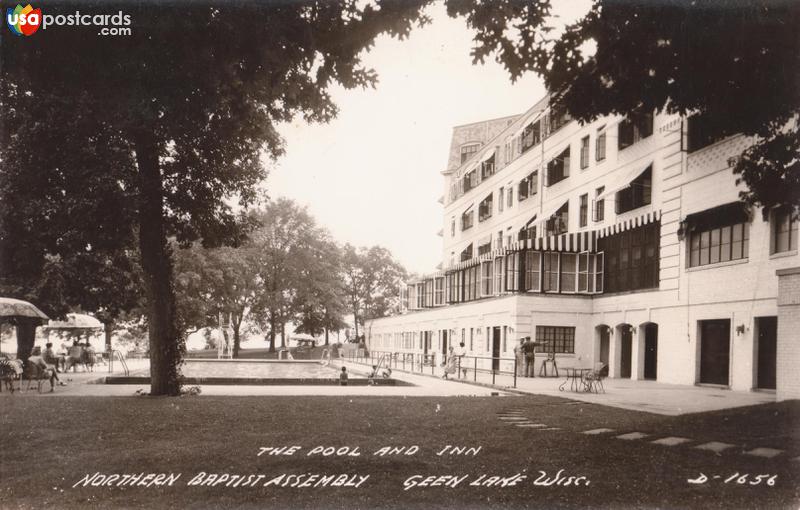 Pictures of Green Lake, Wisconsin: The Pool and Inn Northern Baptist Assembly