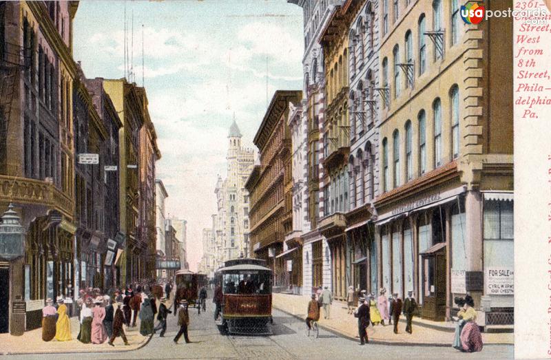 Pictures of Philadelphia, Pennsylvania: Chestnut Street, West from 8th Street