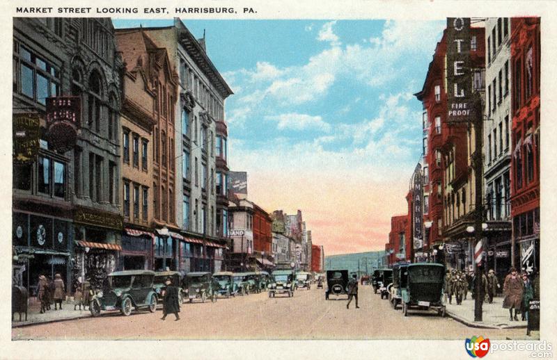 Pictures of Harrisburg, Pennsylvania: Market Street Looking East