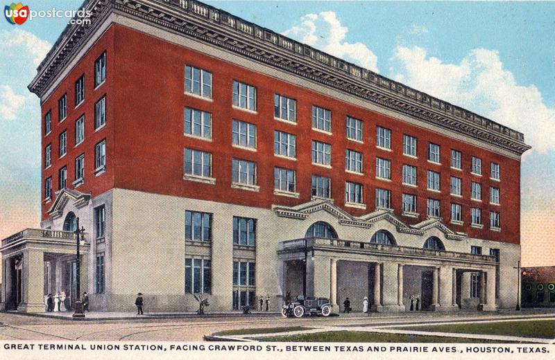 Pictures of Houston, Texas: Great Terminal Union Station, facing Crawford St.