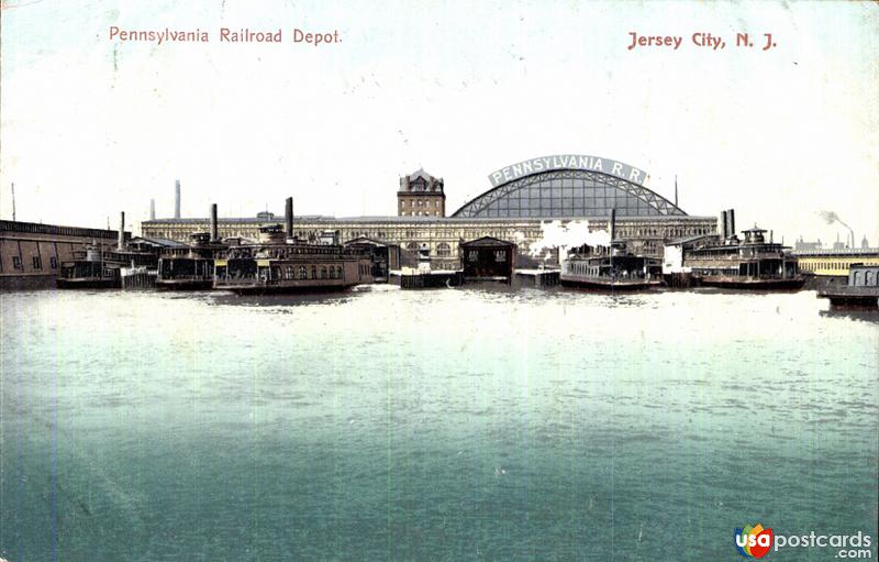 Pictures of Jersey City, New Jersey: Pennsylvania Railroad Depot.