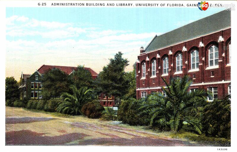 Pictures of Gainesville, Florida: Administration Building and Library, University of Florida