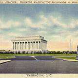 Lincoln Memorial showing Washington Monument in distance