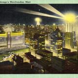 Night View of Chicago´s Merchandise Mart