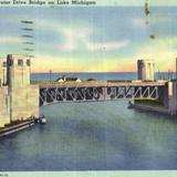 Chicago´s New Outer Drive Bridge on Lake Michigan