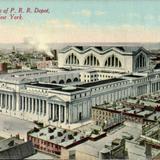 Bird´s eye view of Pennsylvania Railroad Depot