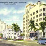 Fashinable hotels along Collins Avenue