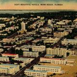 Aerial view of hotels in Miami Beach