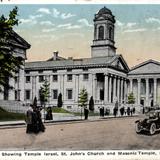 King´s Highway, showing Temple Israel, St. John´s Church and Masonic Temple