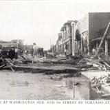 Damage Done at Washington Ave. and 5th. Street by Tornado at Miami