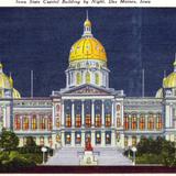 Iowa State Capitol Building by night